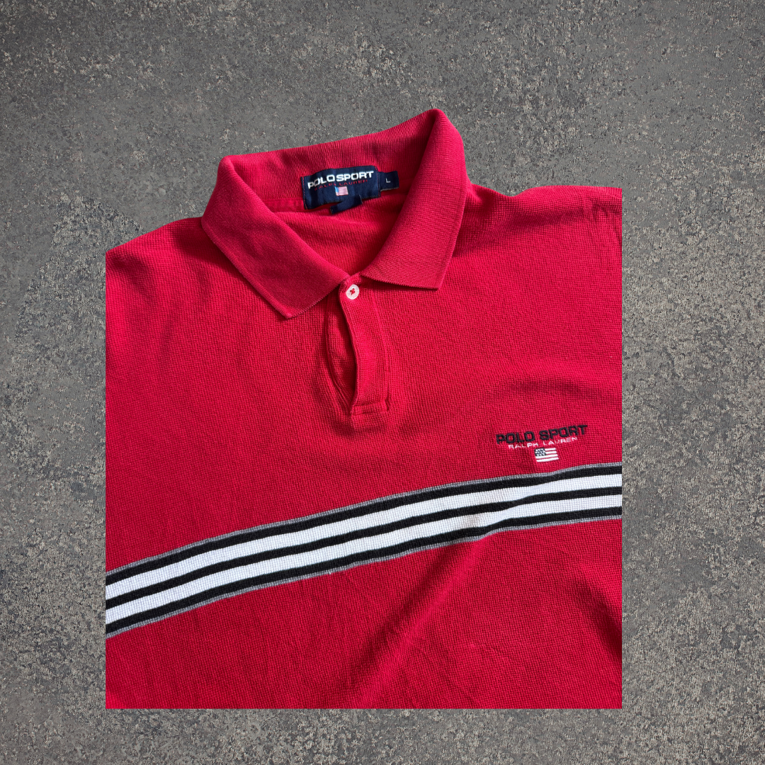 Polo Sport Ralph Lauren Polo Rossa Vintage – Taglia L