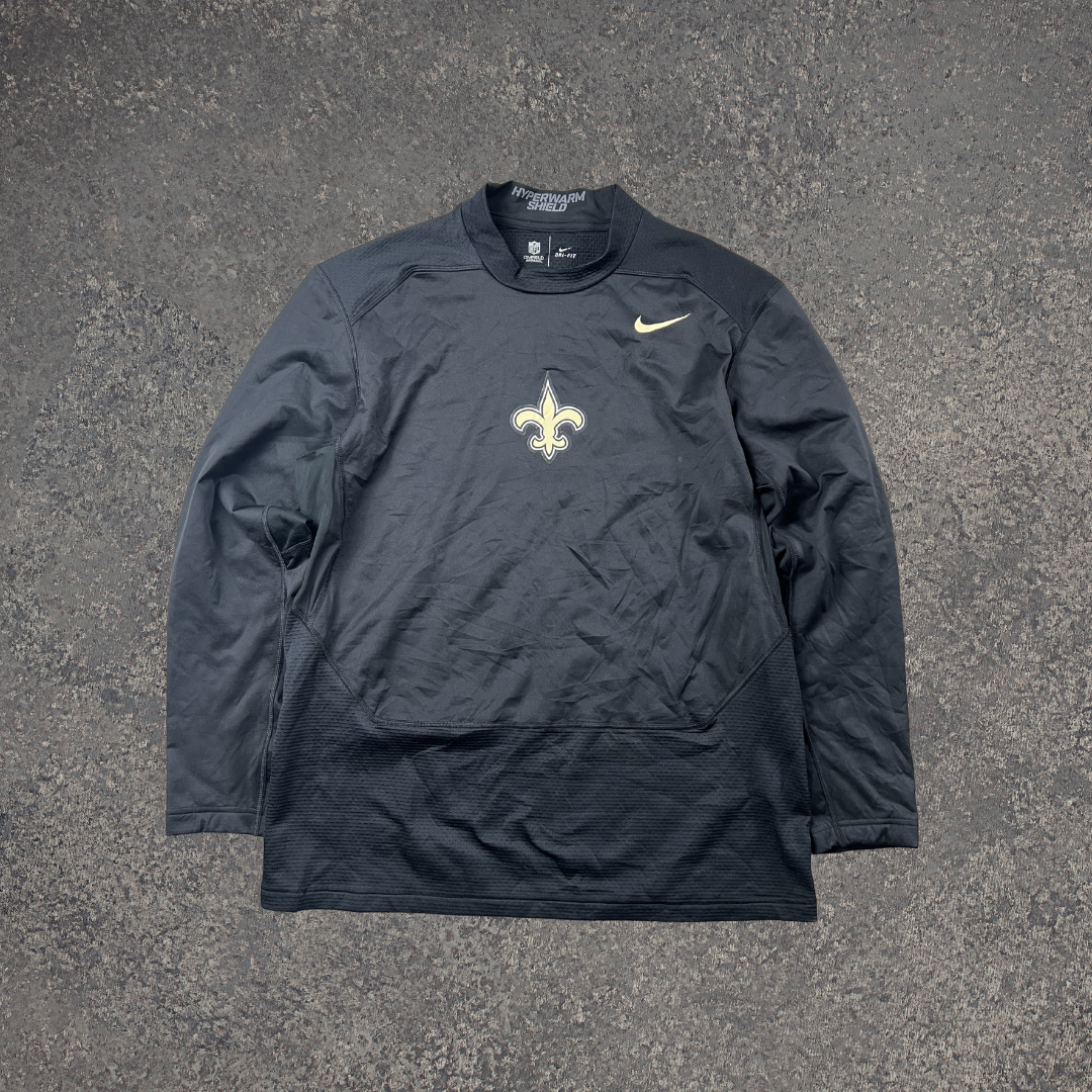 Nike Hyperwarm Shield NFL New Orleans Saints Crewneck Nero