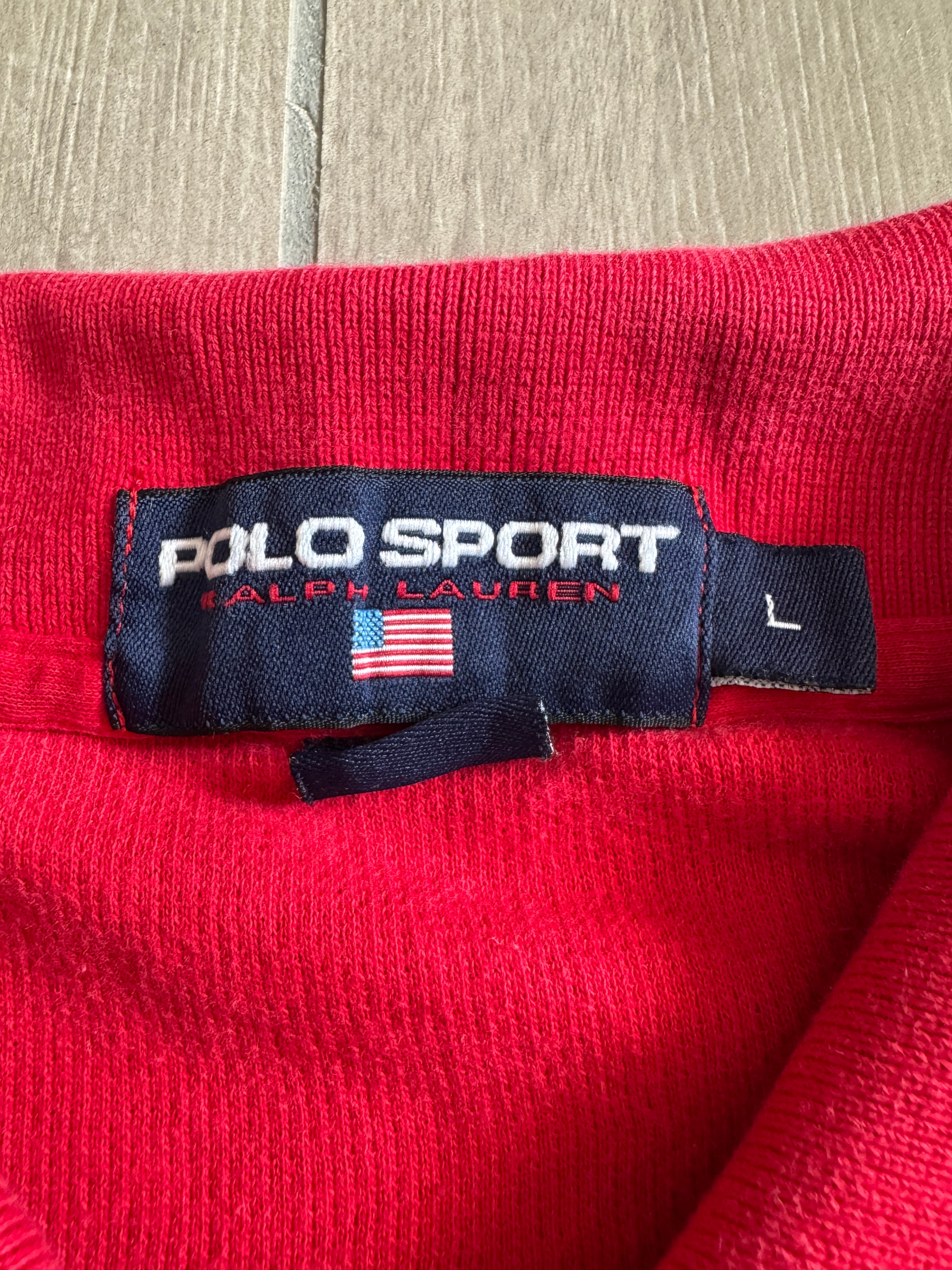 Polo Sport Ralph Lauren Polo Rossa Vintage – Taglia L