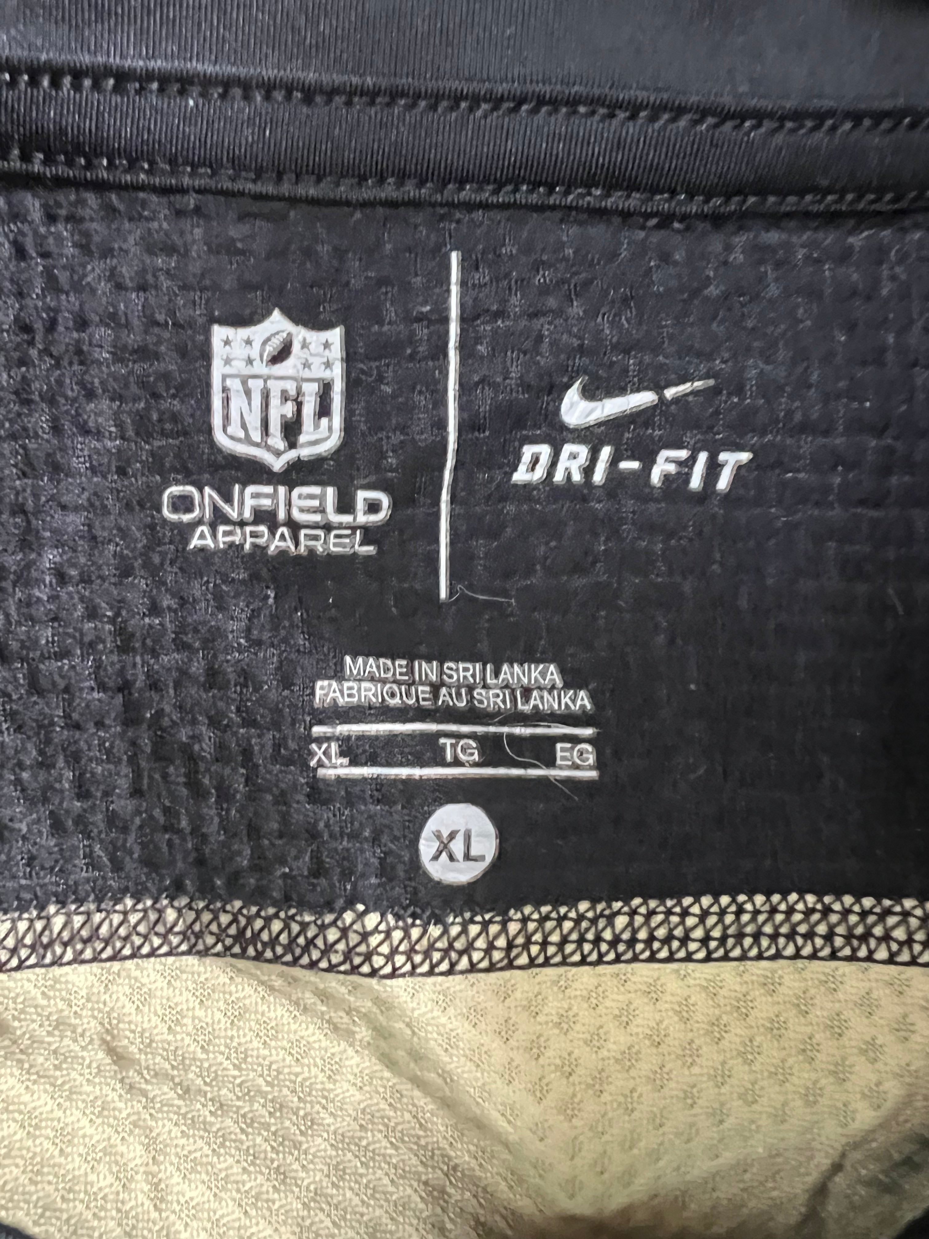 Nike Hyperwarm Shield NFL New Orleans Saints Crewneck Nero